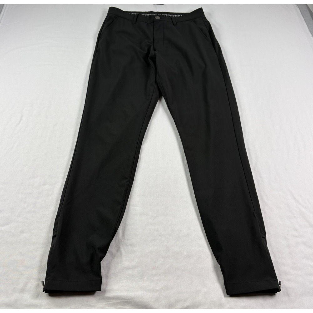 Primo Golf Jogger Pants Mens 30x30 Black Stretch Performance Tapered Ankle Zip
